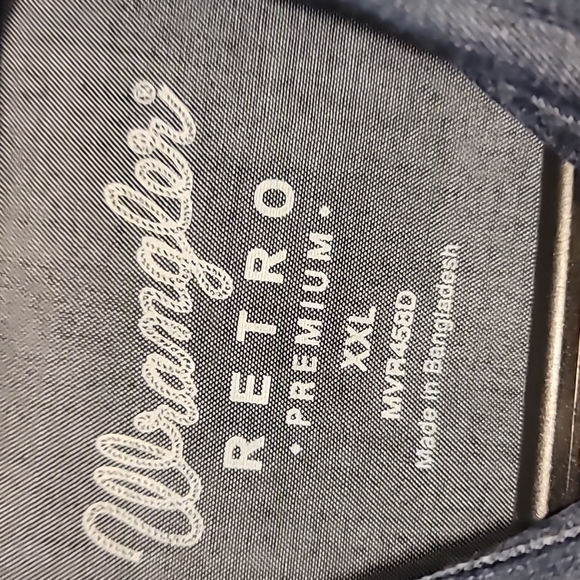Wrangler Retro Premium Denim Snap up Shirt XXL Blue Like New - Picture 3 of 6